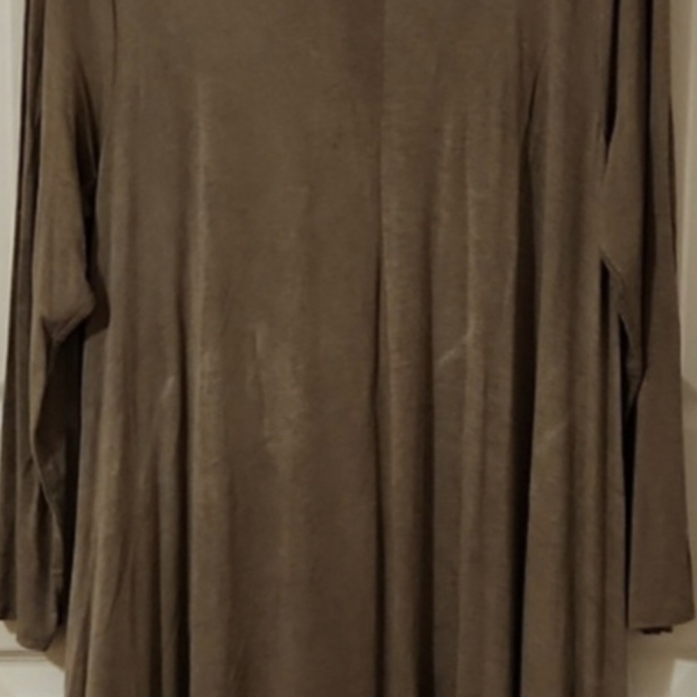 💜AVAIL💜Lucky & Blessed Distressed Style Dress "Mocha ("Mocha"), size 2X - Picture 7 of 12